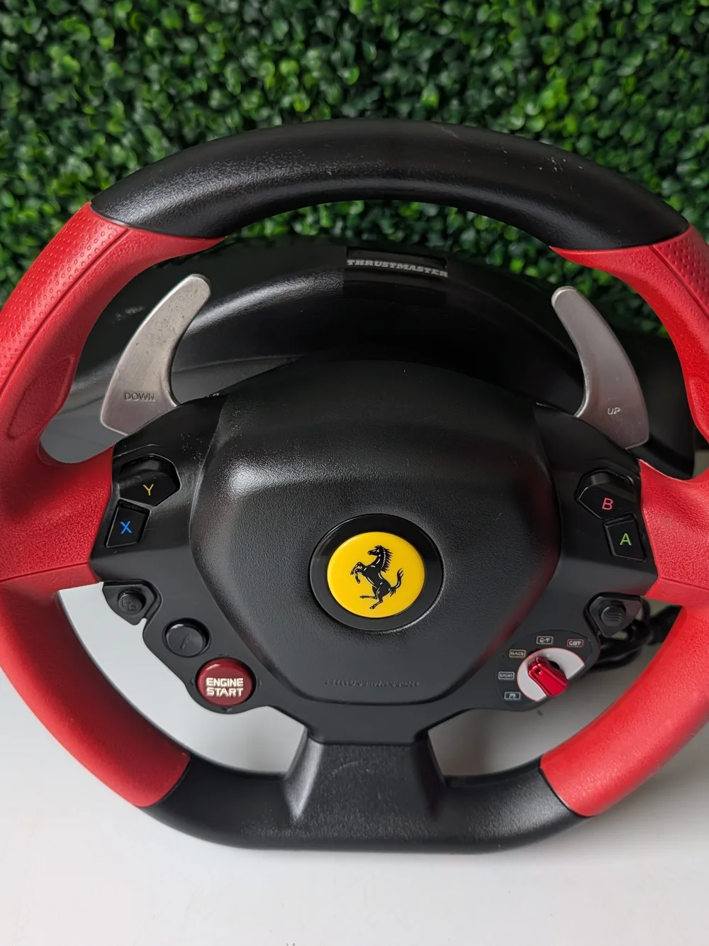Ferrari Yellow Prancing Horse Racing Wheel - Red & Black
